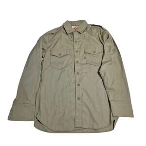 Sunbuster Vintage Long Sleeve Shirt Medium Tan Button Up Safari